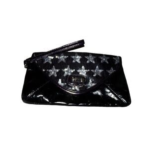 Cute‎ black with glitter stars wristlet Excellent condition